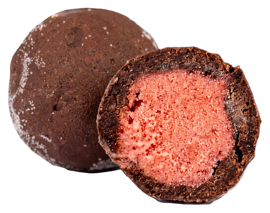 kü:gerl Brownie mit Erdbeer-Minz-Sorbet
